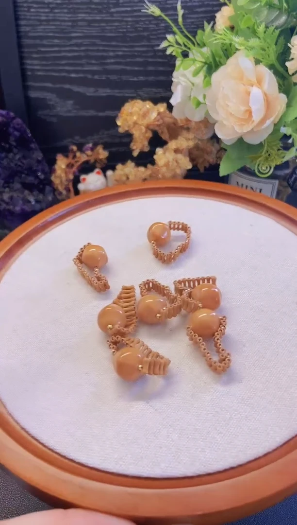 水晶戒指未镶嵌橄榄星星