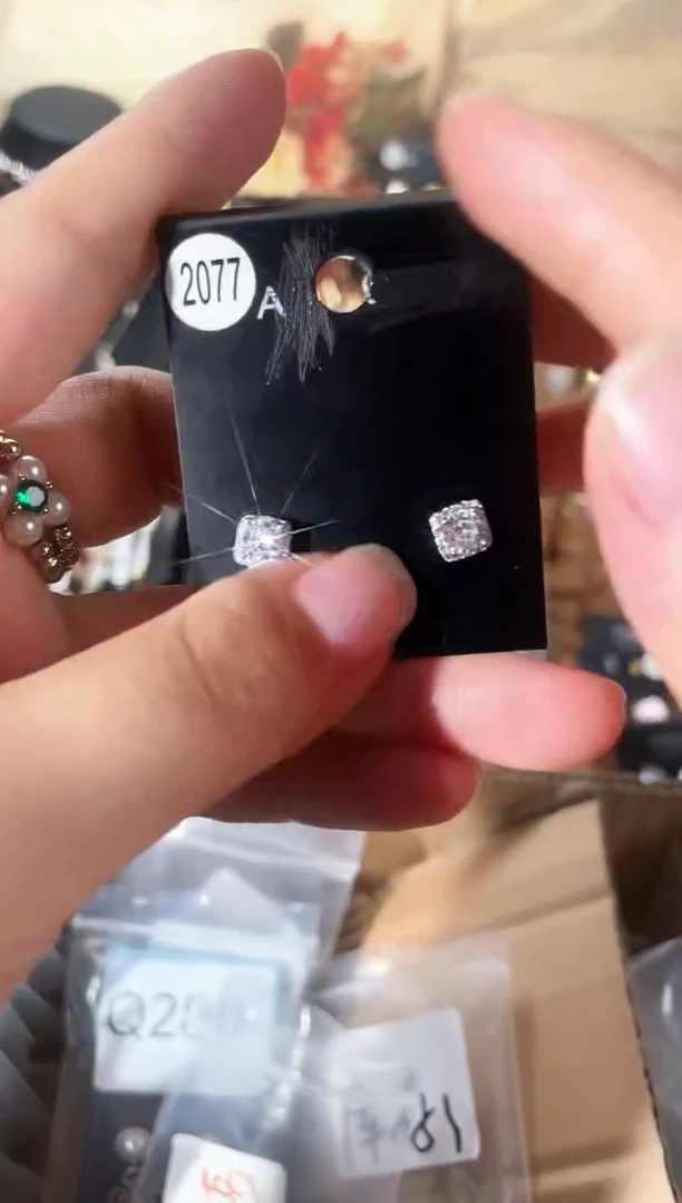 合金925银锆石豆2077