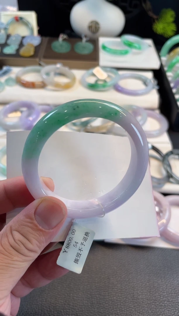 未镶嵌手镯翡翠54正圈