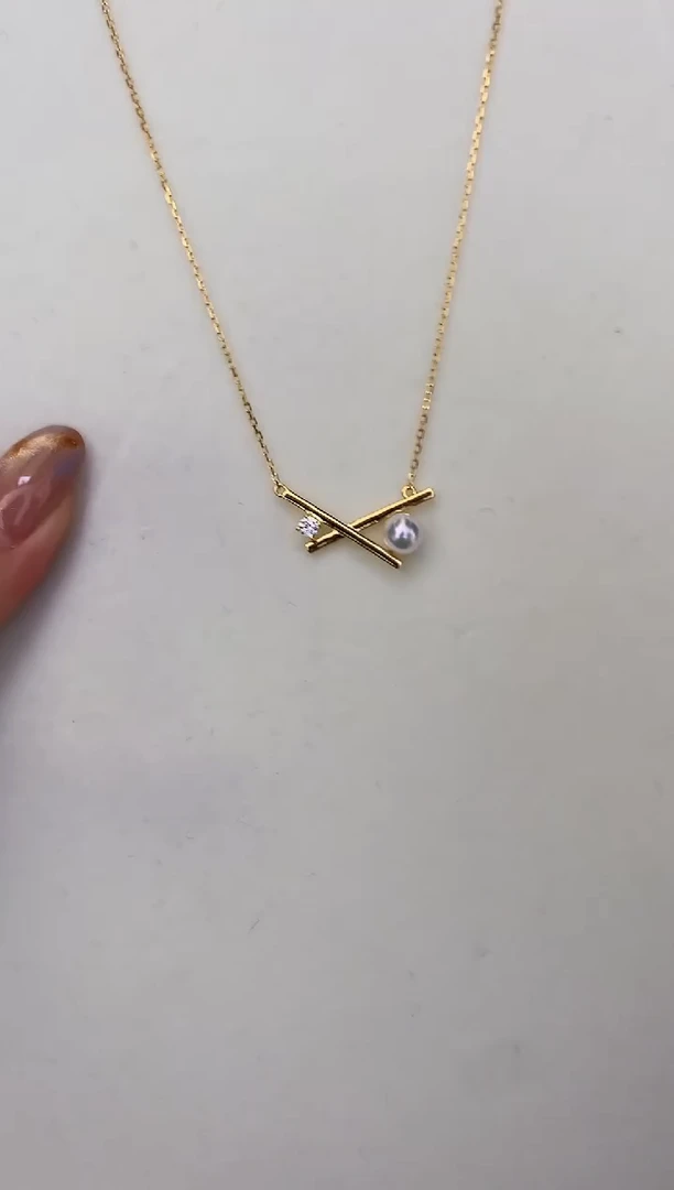 银S925镶嵌DA海水珍珠 akoya套链 GD053