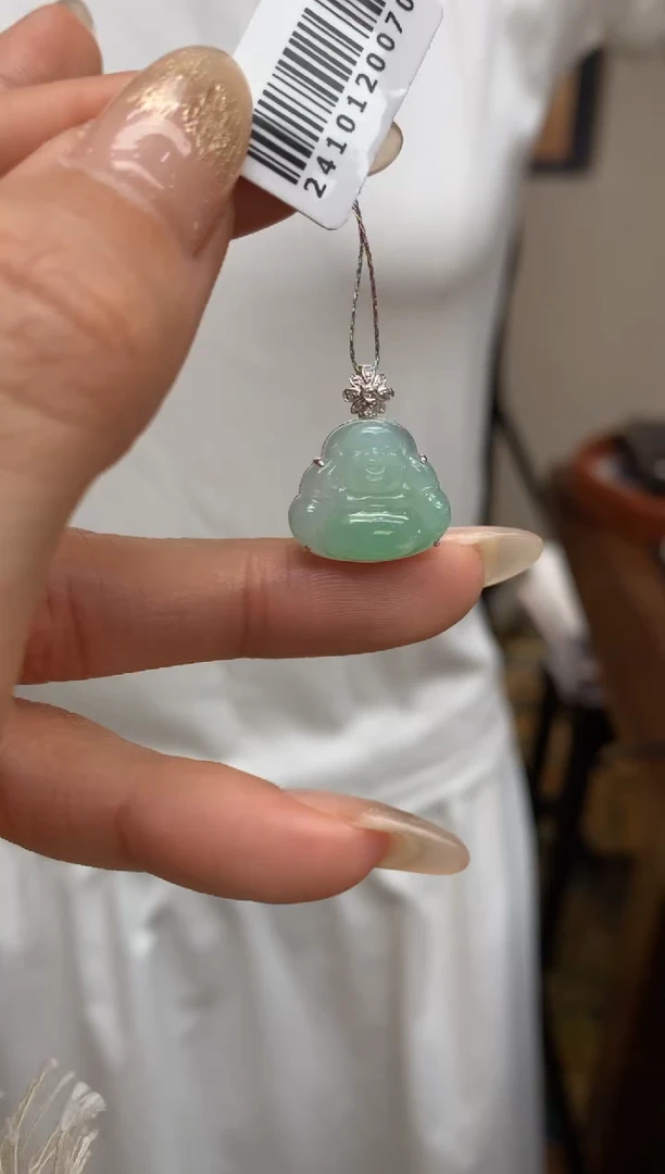 【闪购商品】翡翠颈饰18K金镶嵌佛公