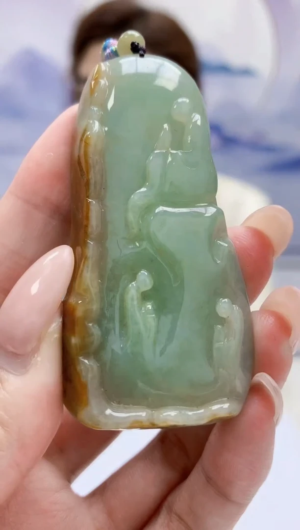 定制翡翠未镶嵌4829MM-毛货挂件42