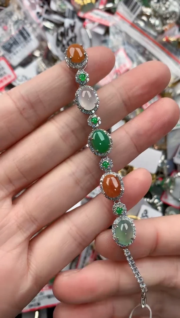 银S925镶嵌戒指翡翠2222----3