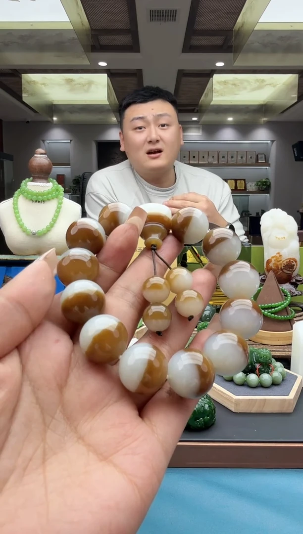 未镶嵌手串和田玉锦*qmt18