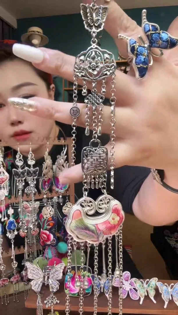 刺绣纯手工民族风刺绣压襟