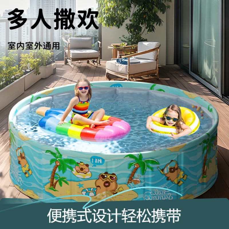 游泳池免充气可折叠家用儿童水池夏天婴儿游泳桶户外大型支架泳池