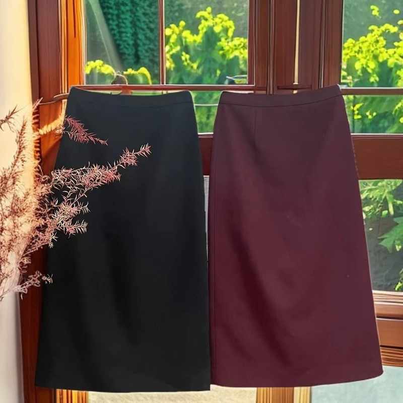 VV&AA  秋冬新款经典百搭时尚显瘦气质高腰半身裙  ML90116VA