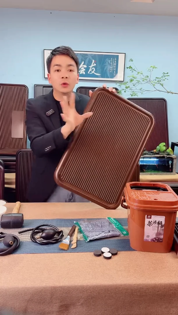 60*40*4大海黄褐色款式茶盘