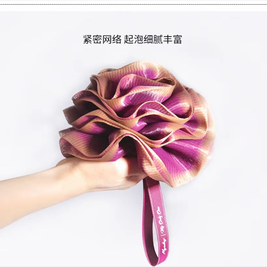 【聚鑫】手工不松散大号玫瑰沐浴球浴花起泡搓澡巾柔软搓背细腻浴花