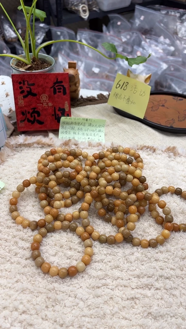 菩提根/象牙果手串13干磨（424）