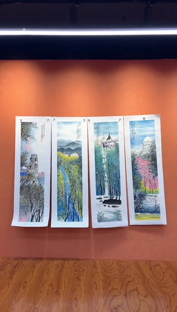 国画孙桂国老师作品，带合影证书24-36
