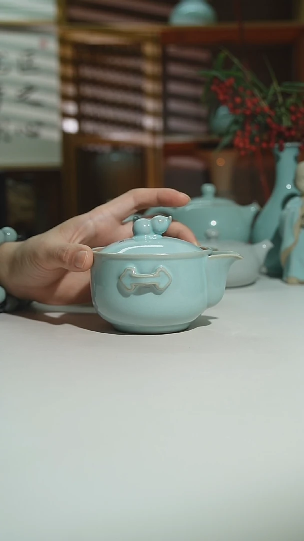天青珑匠葫芦手抓壶二级0746