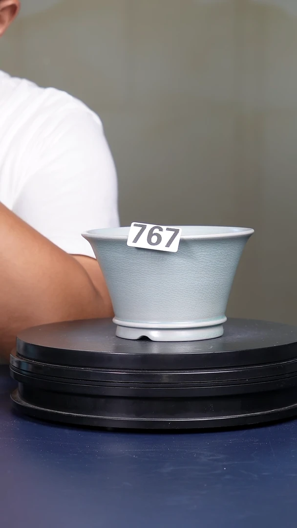 其他767号汝瓷纯手工斗笠盆  口径14高8.6