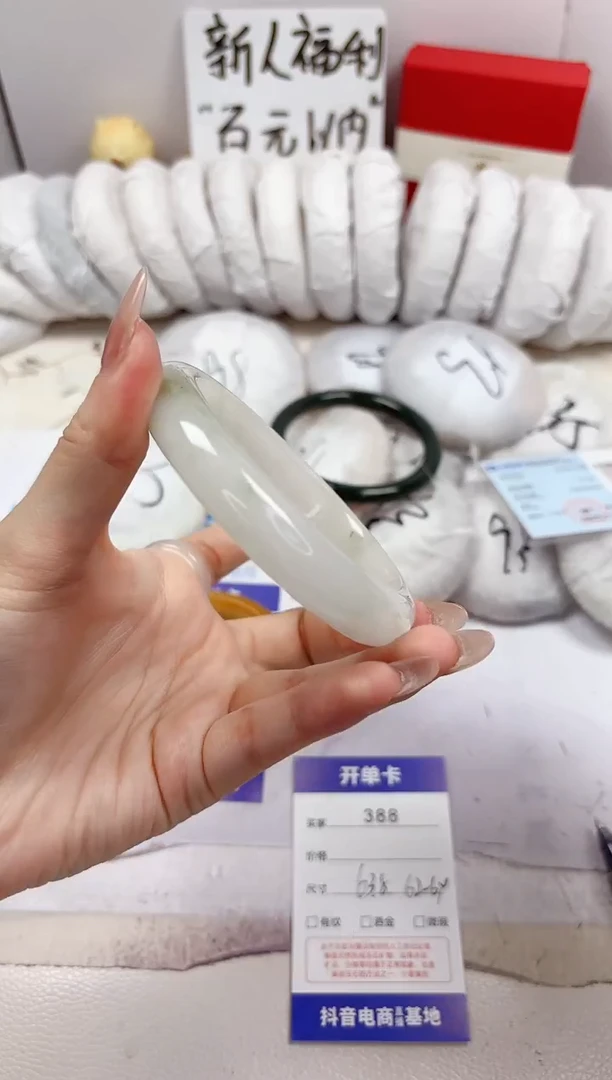 石英岩玉手镯未镶嵌388-天山翠-圈口63