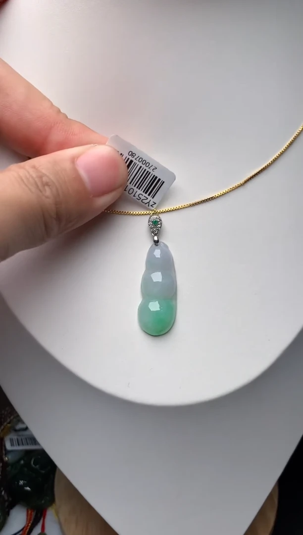 颈饰银S925镶嵌翡翠1