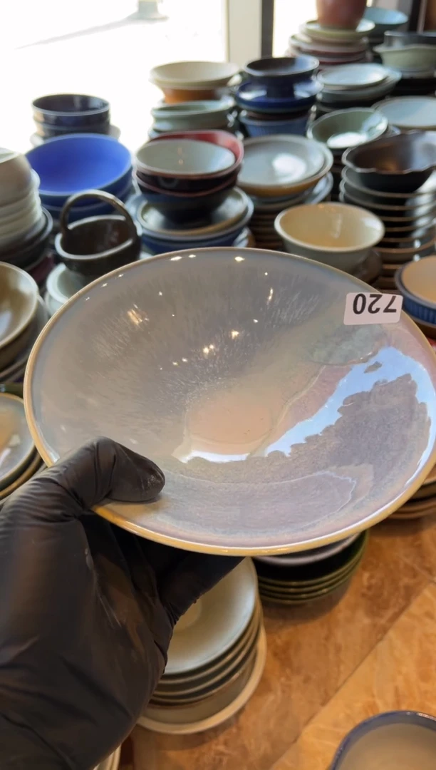 【闪购商品】瓷片720  微瑕粉黛釉斗盘1个