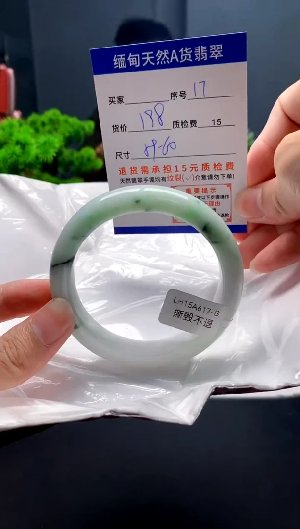 未镶嵌手镯翡翠17缅甸天然A货翡翠需包容瑕疵，介意慎拍