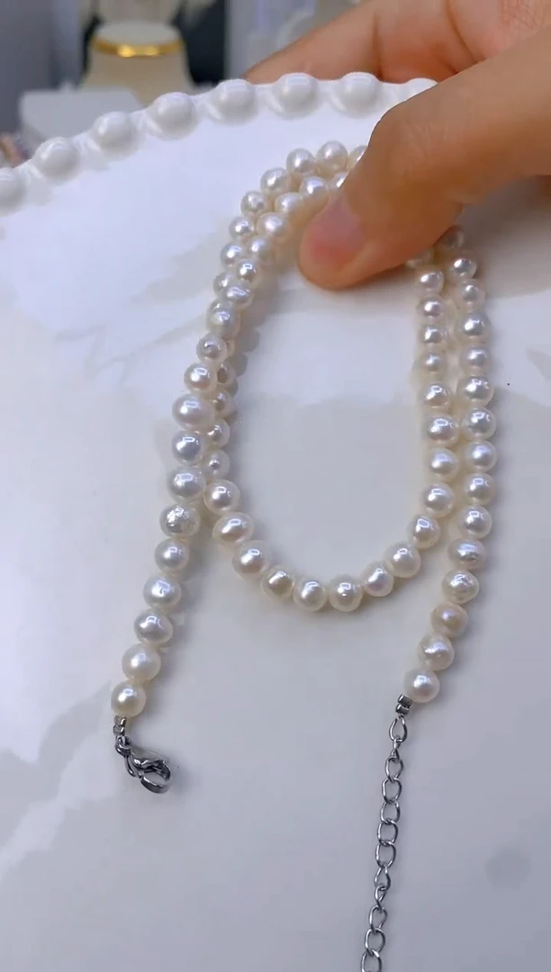 淡水珍珠未镶嵌颈饰17C