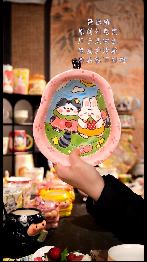 摆件陶旺的可以陶瓷手工手绘设计师款