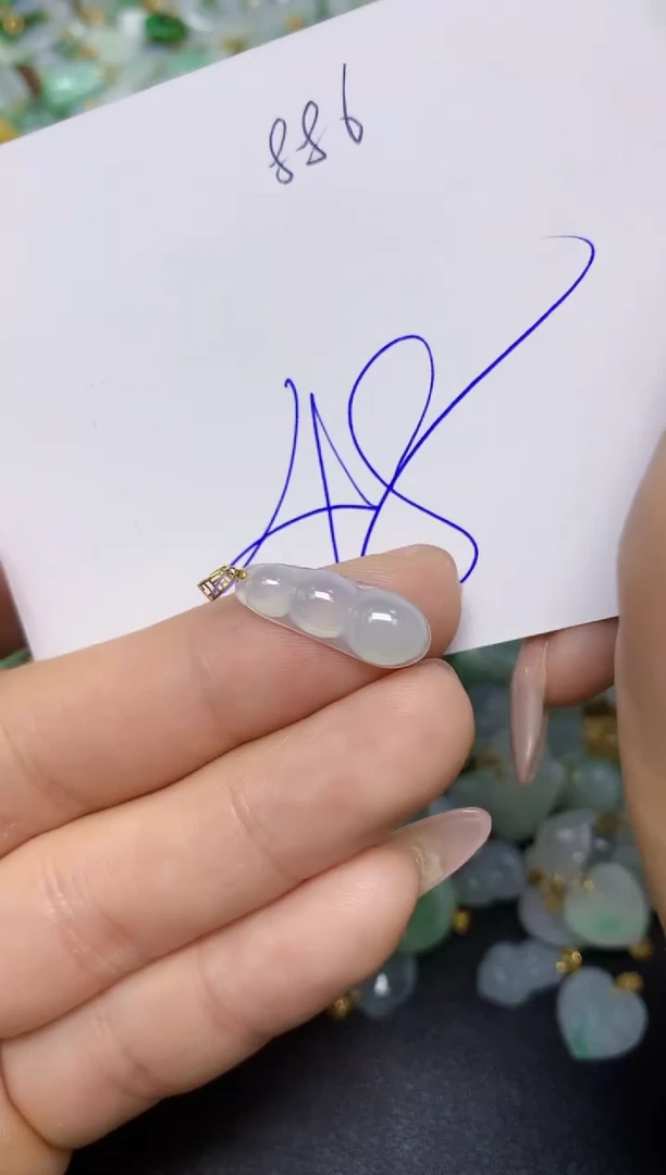 【闪购商品】翡翠挂件18K金镶嵌 天然翡翠A货