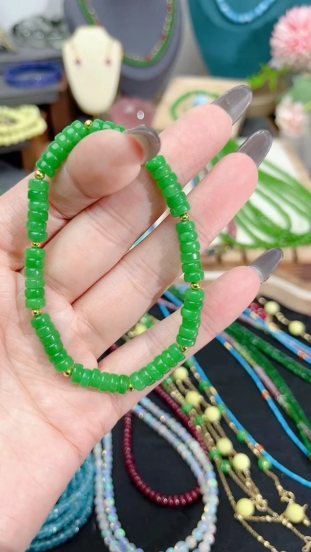 【闪购商品】翡翠手链银S925镶嵌99手链