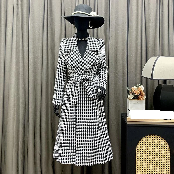 2025春秋新款气质长袖风衣3701外套女装修身收腰