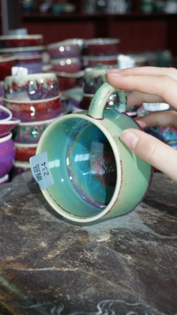 摆件精品窑变钧瓷茶器