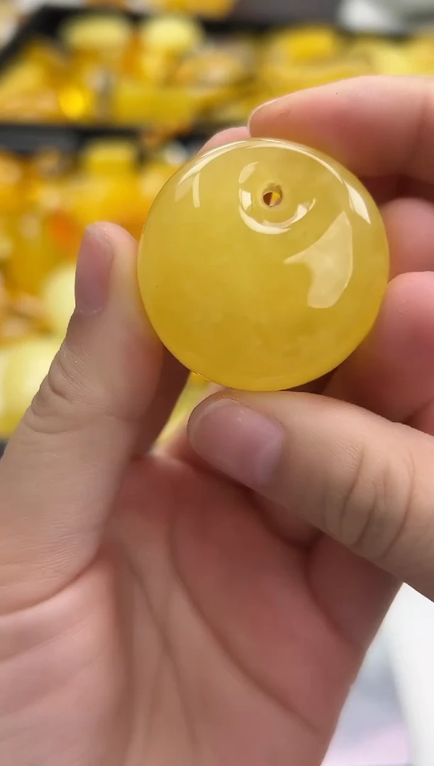 裸石琥珀未镶嵌琥珀蜜蜡吊坠
