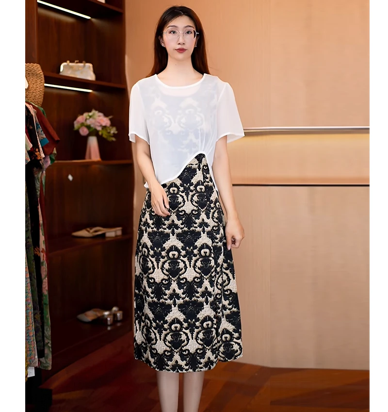 【真两件欧花】新款显白遮肉连衣裙U2