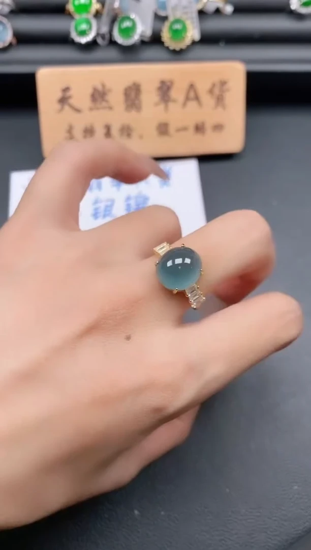 银S925镶嵌戒指翡翠1111