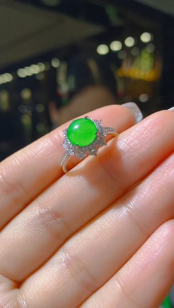 【闪购商品】翡翠戒指银S925镶嵌005   （多样性发货）