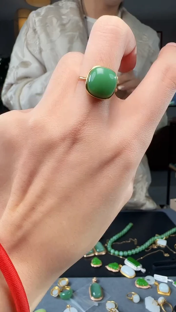 【闪购商品】和田玉戒指银S925镶嵌1