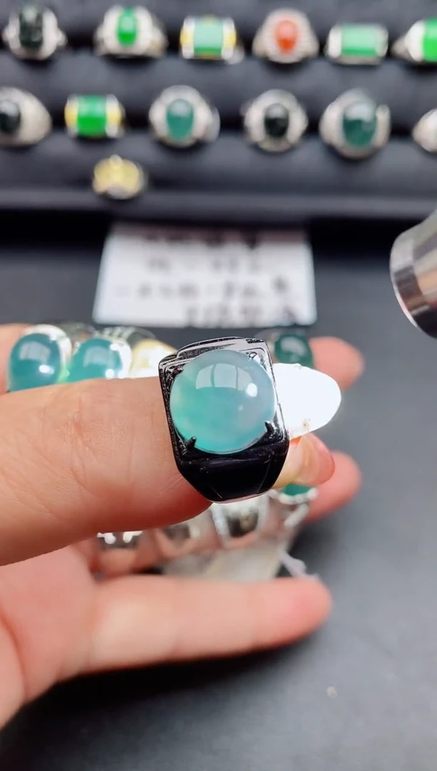 【闪购商品】翡翠戒指银S925镶嵌1111111