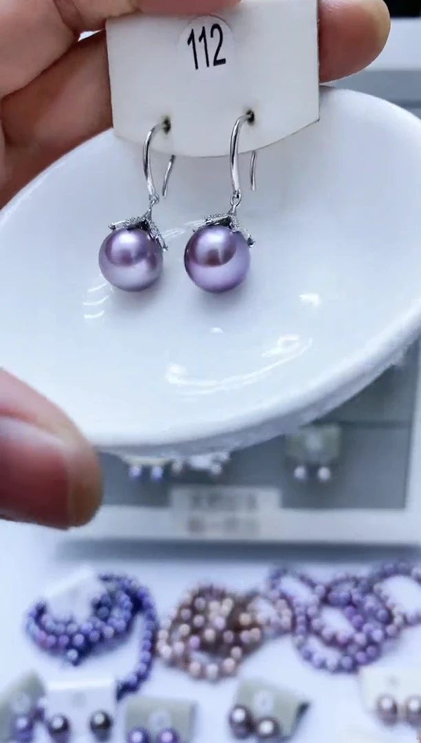【闪购商品】淡水珍珠耳饰银S925镶嵌112
