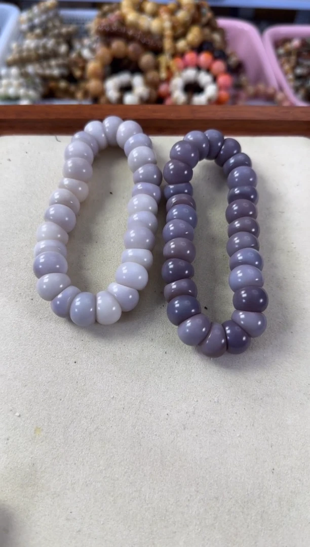 白玉菩提手串15.5紫色蒜瓣