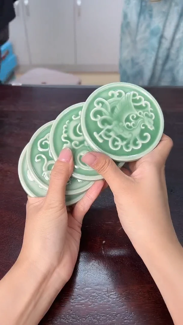 龙泉云间青瓷小米茶器  四个一组