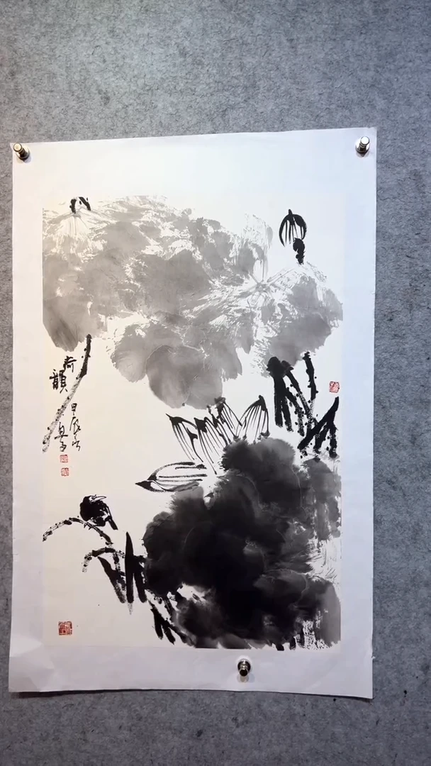 国画苗*君张自学水墨国画66
