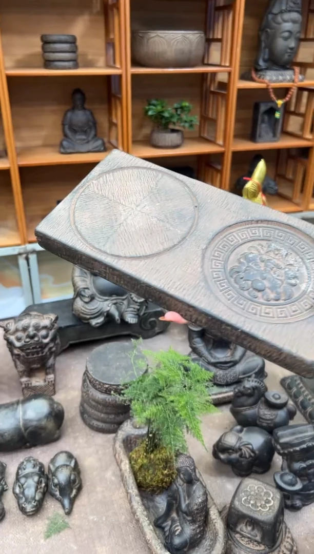 陶土【火山泥】兽头茶承