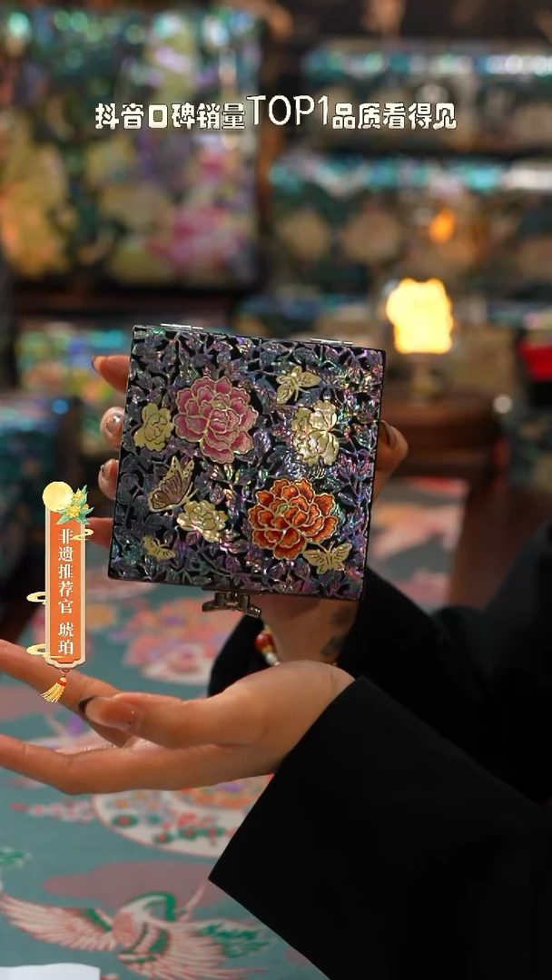 木闪购商品螺钿漆器首饰盒
