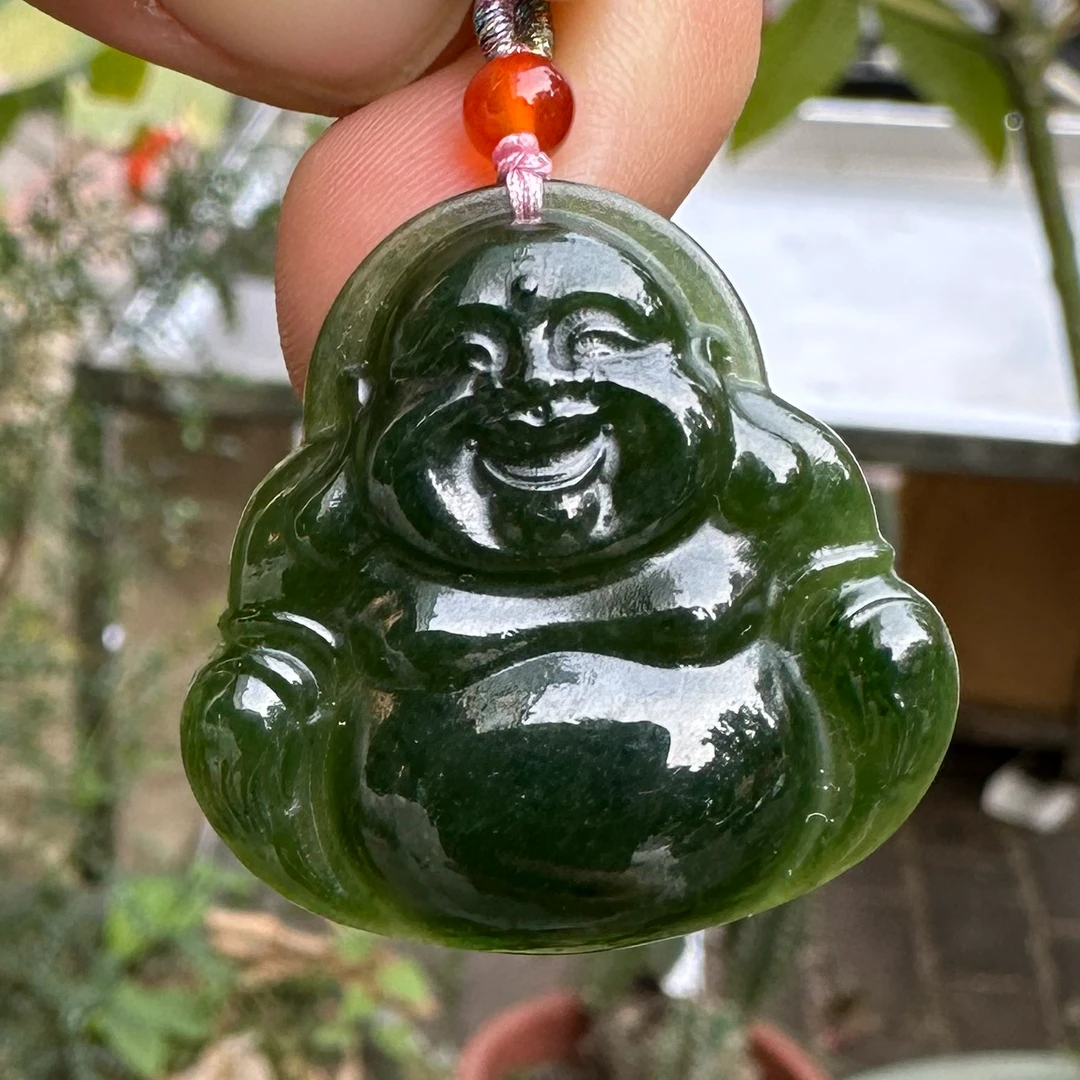 俄料碧玉和田玉发佛公30✖️30