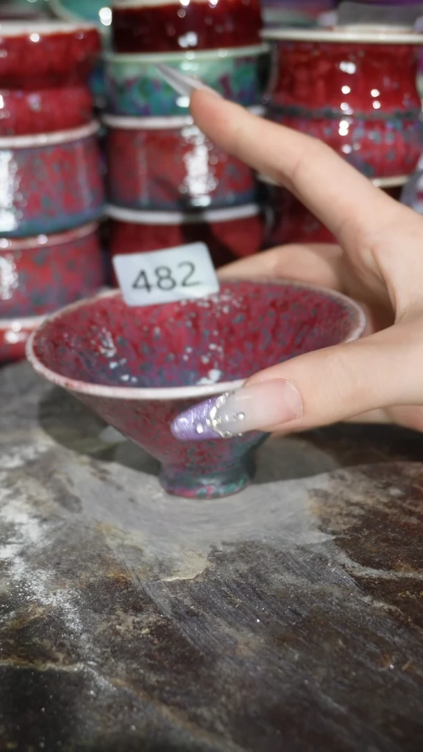 摆件陶精品窑变钧瓷茶器