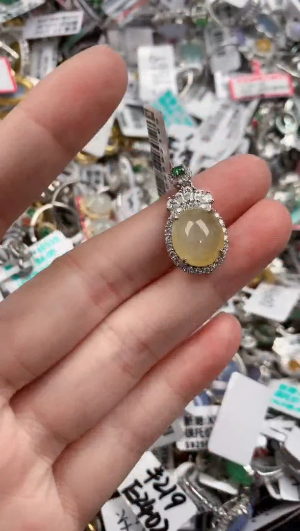 银S925镶嵌戒指翡翠10      1