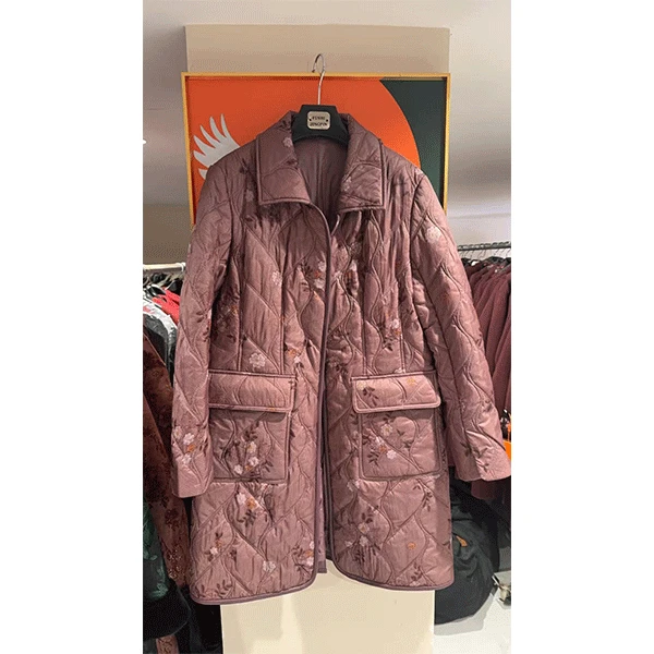 CH1017   菲姐时尚气质中长款冬季宽松保暖大衣外套