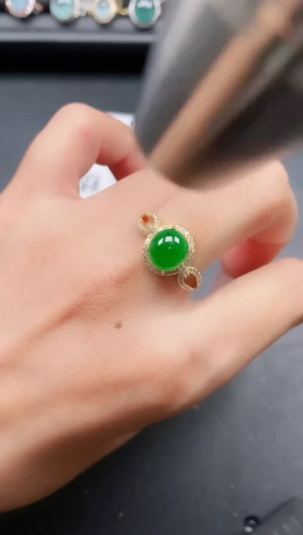 银S925镶嵌戒指翡翠11111