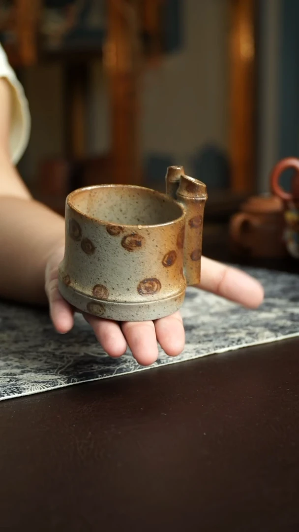 茶杯紫砂45号宜兴紫砂原矿作品柴烧