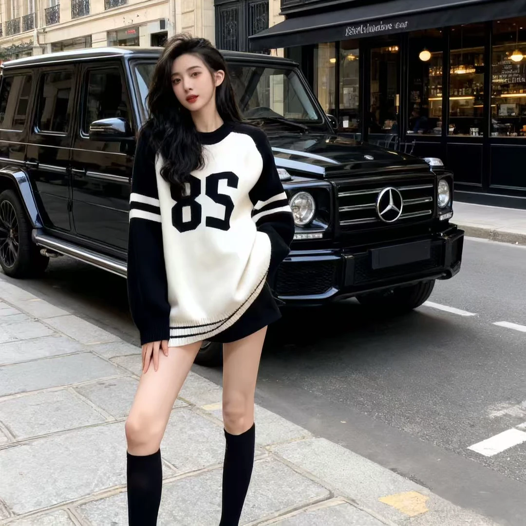 网红纯欲慵懒风卫衣女秋冬老钱风松弛感贵气炸街韩版休闲条纹上衣