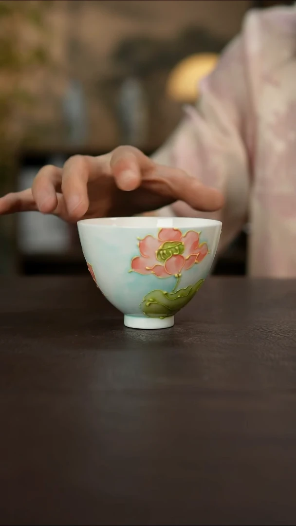 杯景德镇陶瓷杯碗柴烧多人