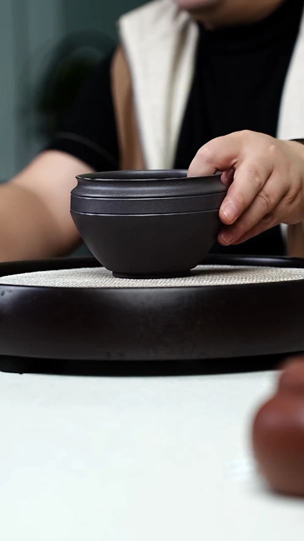 茶杯紫砂老天青水洗水盂
