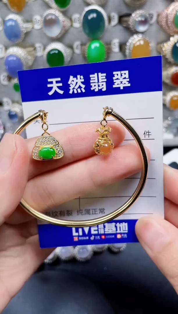 银S925镶嵌手镯翡翠87