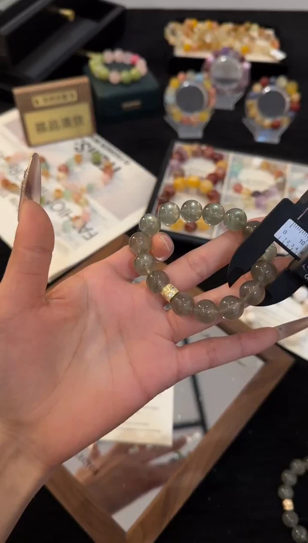 合金手链水晶绿草莓手链x3155